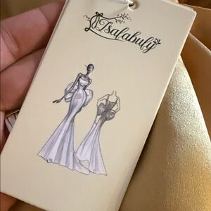 Isafabully Gold Satin Dress (Tag Shown)